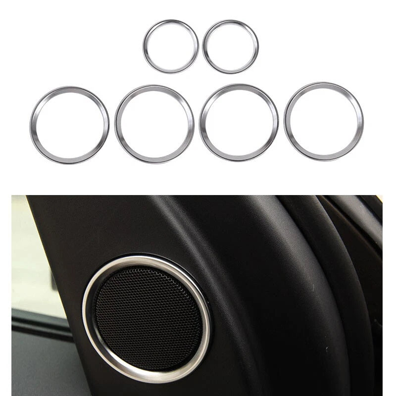 6pcs ABS Door Speaker Grille Cover Ring Trim fit for Discovery Sport 2015-2019