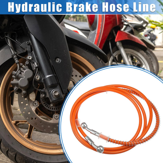 Orange Hydraulic Brake Hose Line 230cm 10mm for Motorcycle