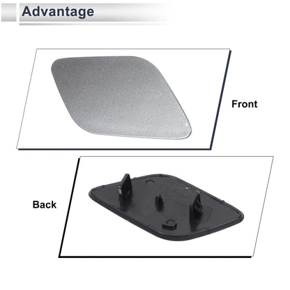 Gray Front Right Bumper Headlight Washer Nozzle Cover for Volvo XC60 (2010-2023)