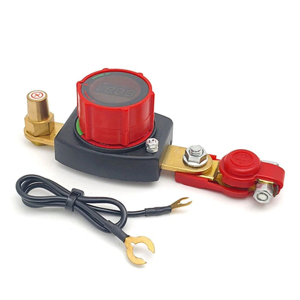 Battery Disconnect Switch with Voltmeter for RV/Boat/Car/ATV