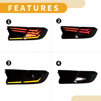 OLED Tail Lights Assembly for Honda Accord 2018-2022 (2 x Gray)