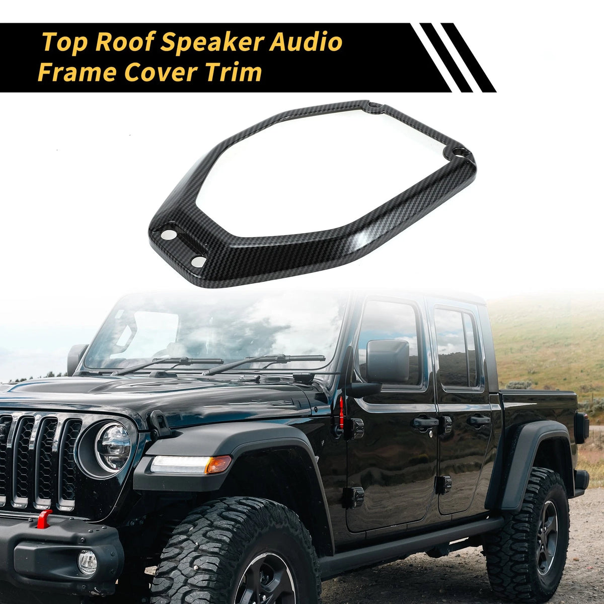 Top Roof Speaker Audio Frame Cover Trim for Jeep (Fits Various Models)