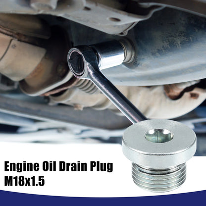M18x1.5 Steel Oil Drain Plug for BMW 545i 550i 650i 750i