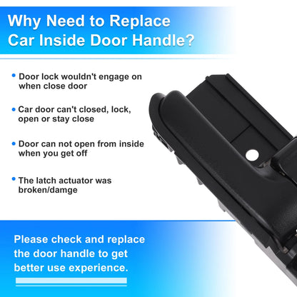 Front Driver Side Door Handle for Toyota Corolla (2003-2008) Black