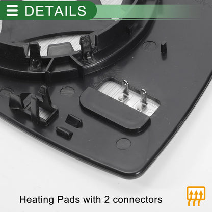 Heated Left Side White Mirror Glass for Ford EcoSport (2013-2023)
