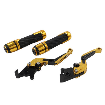 Gold Extendable Brake Clutch Levers & Handlebar Grips for BMW C650GT C600 (2012-2018)