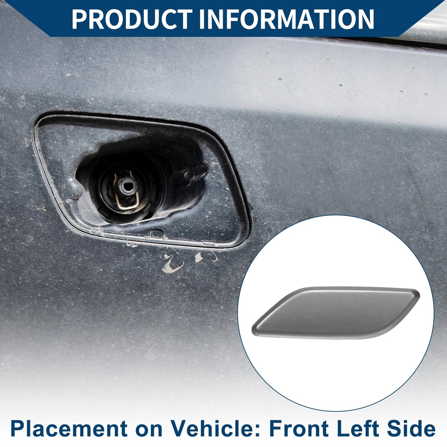 Front Left Washer Nozzle Cover for Honda Accord VIII (2008-2012) Dark Gray