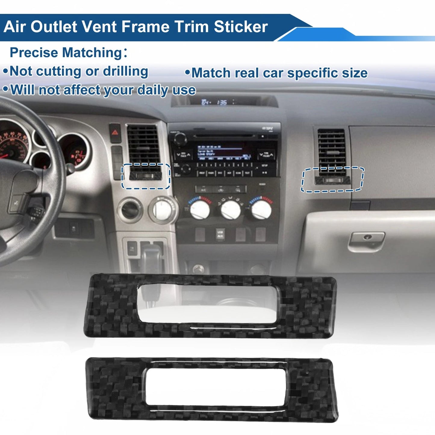 Air Condition Outlet Vent Trim Cover Frame 1 pair for Toyota Tundra (2007–2013)