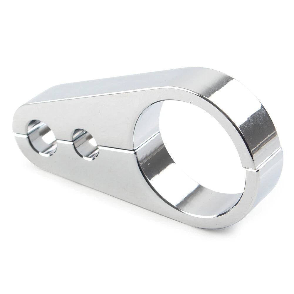 Chrome Brake Clutch Cable Wire Clamp Clip for Harley 1-1/4" Handlebar