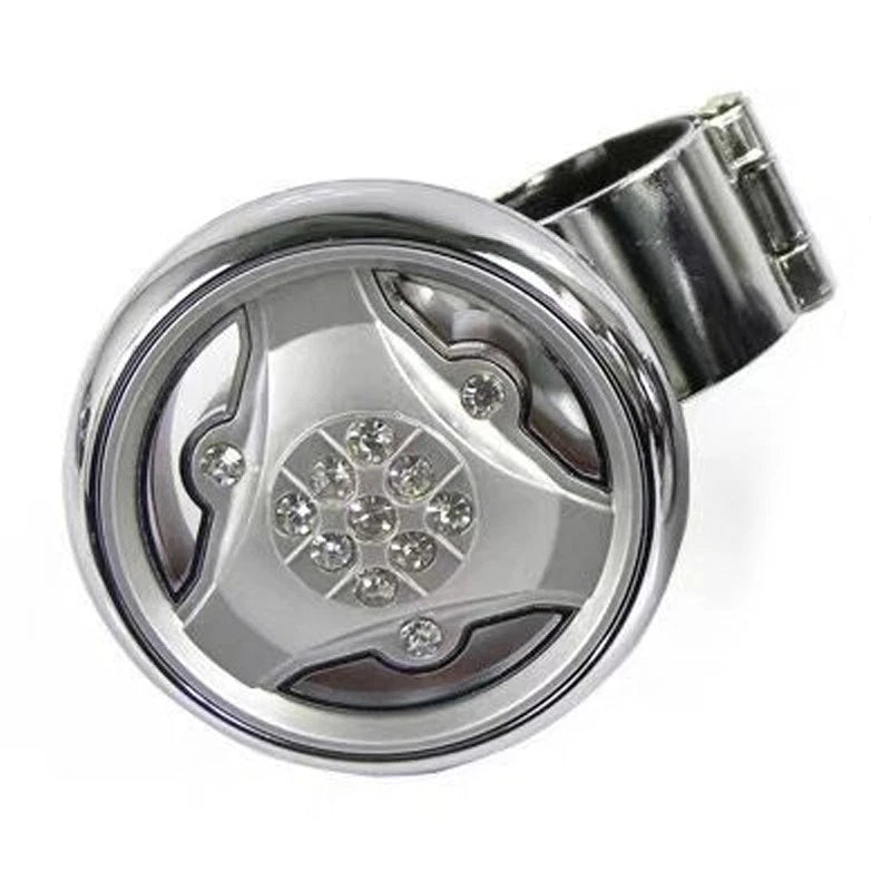 Steering Wheel Knob for Car - Silver Steering Aid for Enhanced Control