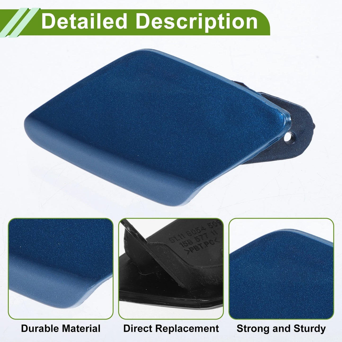 Front Left Washer Nozzle Cover for BMW 428i 2014-2016 (2 x Blue Caps)
