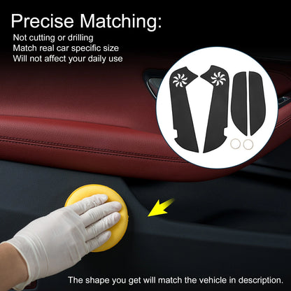 Car Door Anti Kick Pad Sticker Protector 1 Set for Toyota Corolla (2014–2019)