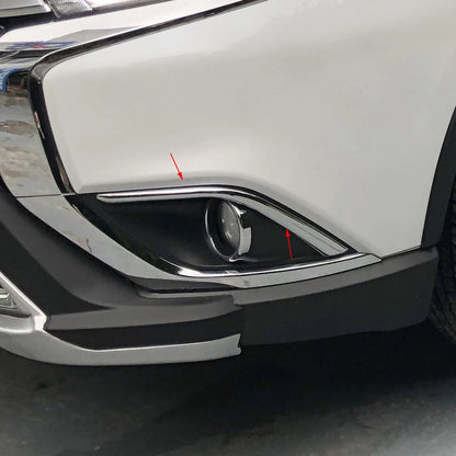 Silver Fog Light Eyebrow Cover Trim for Mitsubishi Outlander (2019-2020)
