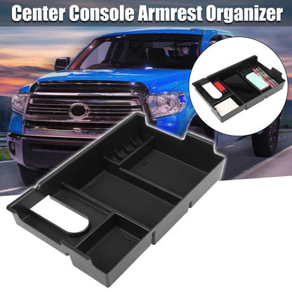Car Center Console Organizer Armrest Storage Box Tray for Toyota Tundra (2007-2019)