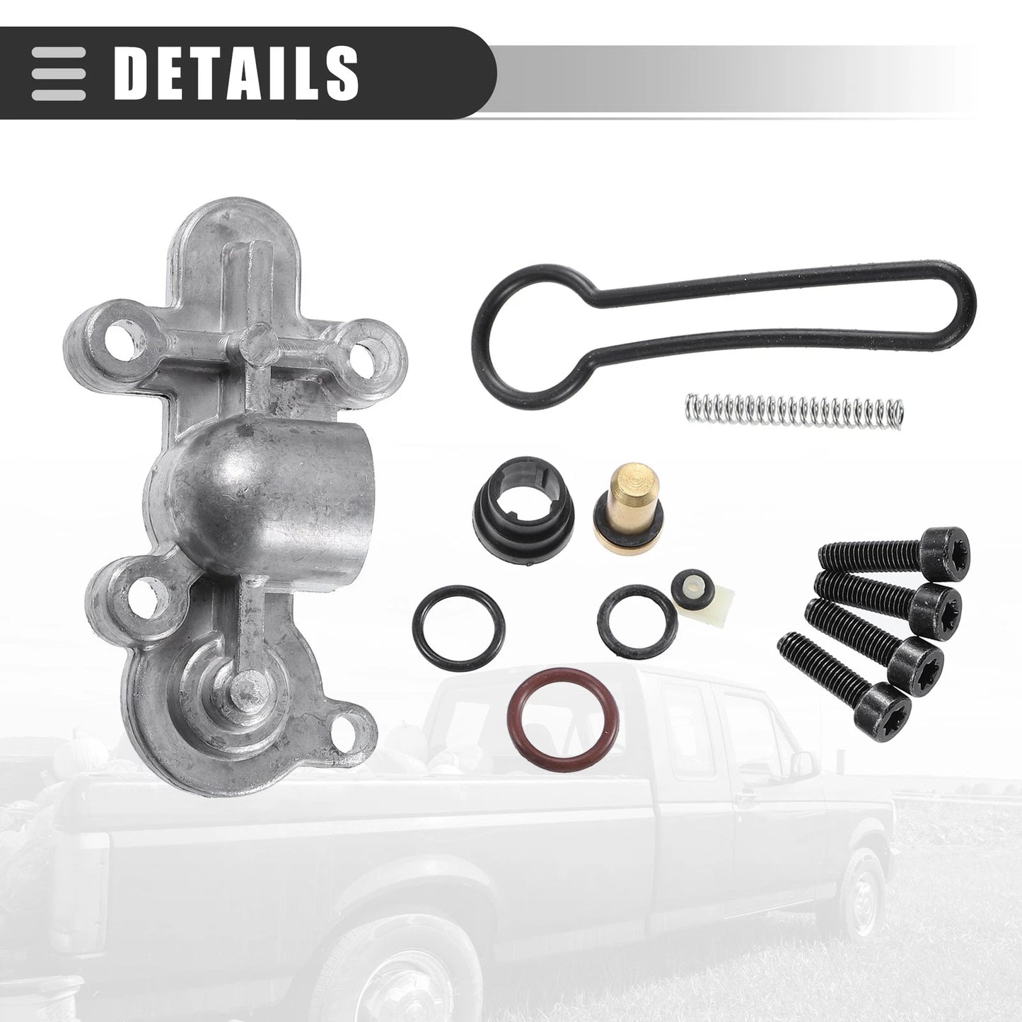 Fuel Pressure Regulator Kit for Ford (2003-2007) Silver Black 1 Set