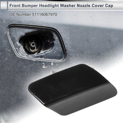 Front Right Washer Nozzle Cover for BMW 320i 2.0L L4 (2006-2013) Black