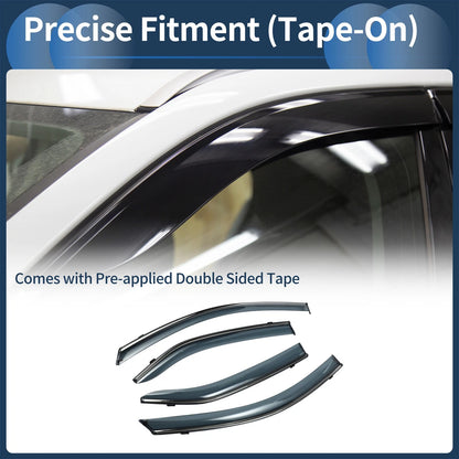 Window Deflectors 1 Set for Toyota Camry (2007-2011) Side Vent Visors Black