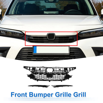 Front Upper Hood Bumper Grille for Honda Civic (2022-2024) Type-R Style