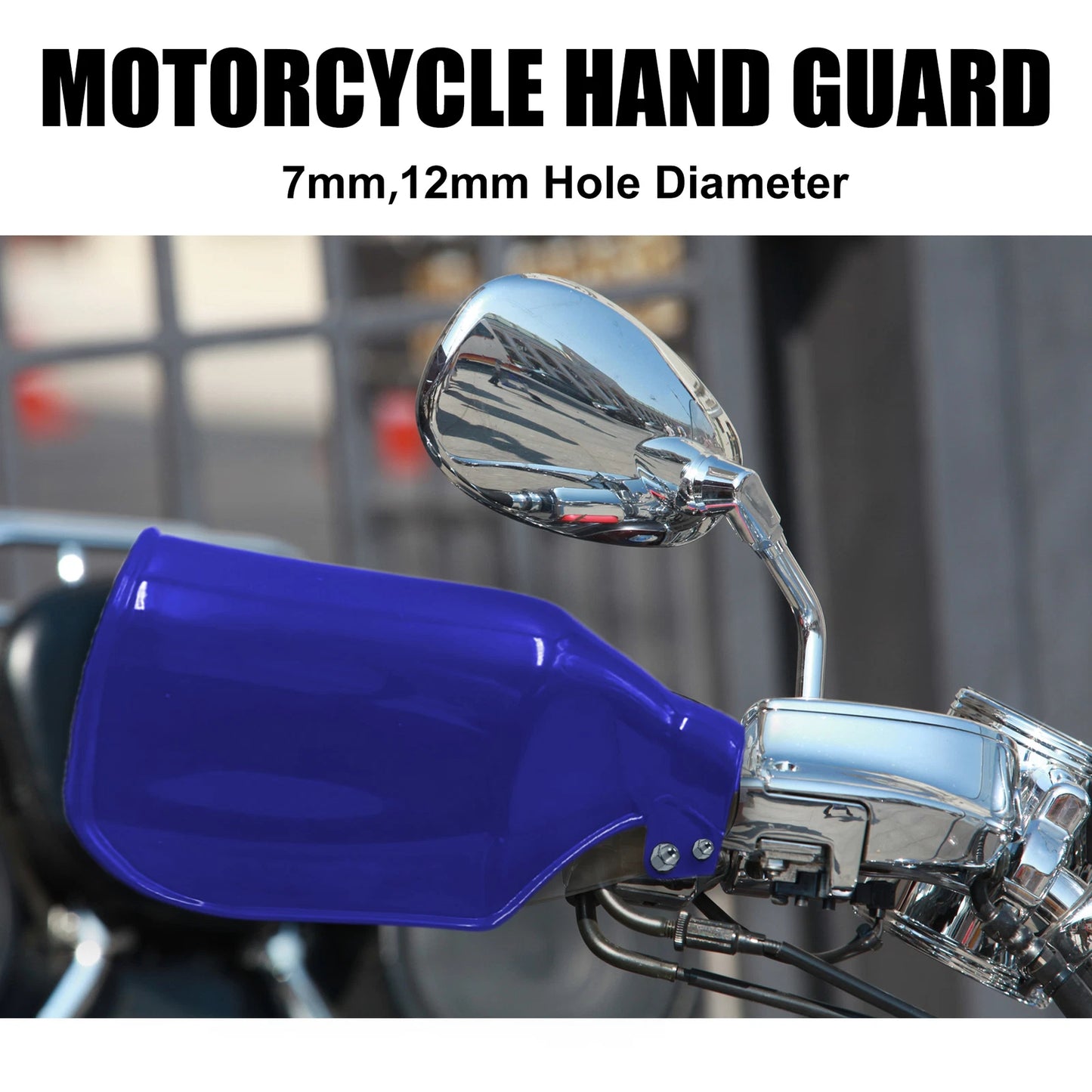 2 x Blue Plastic Motorcycle Handlebar Brush Bar Hand Guard Handguard for Yamaha