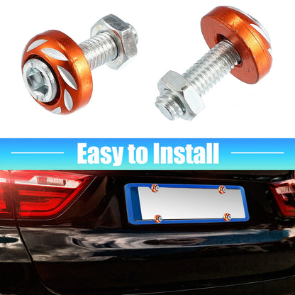 20 x Aluminum Alloy License Plate Bolt Screw Nuts for Car Motorcycle