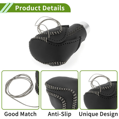Car Gear Shift Knob Cover for Toyota CH-R 2018-2022 Black Grey Faux Leather