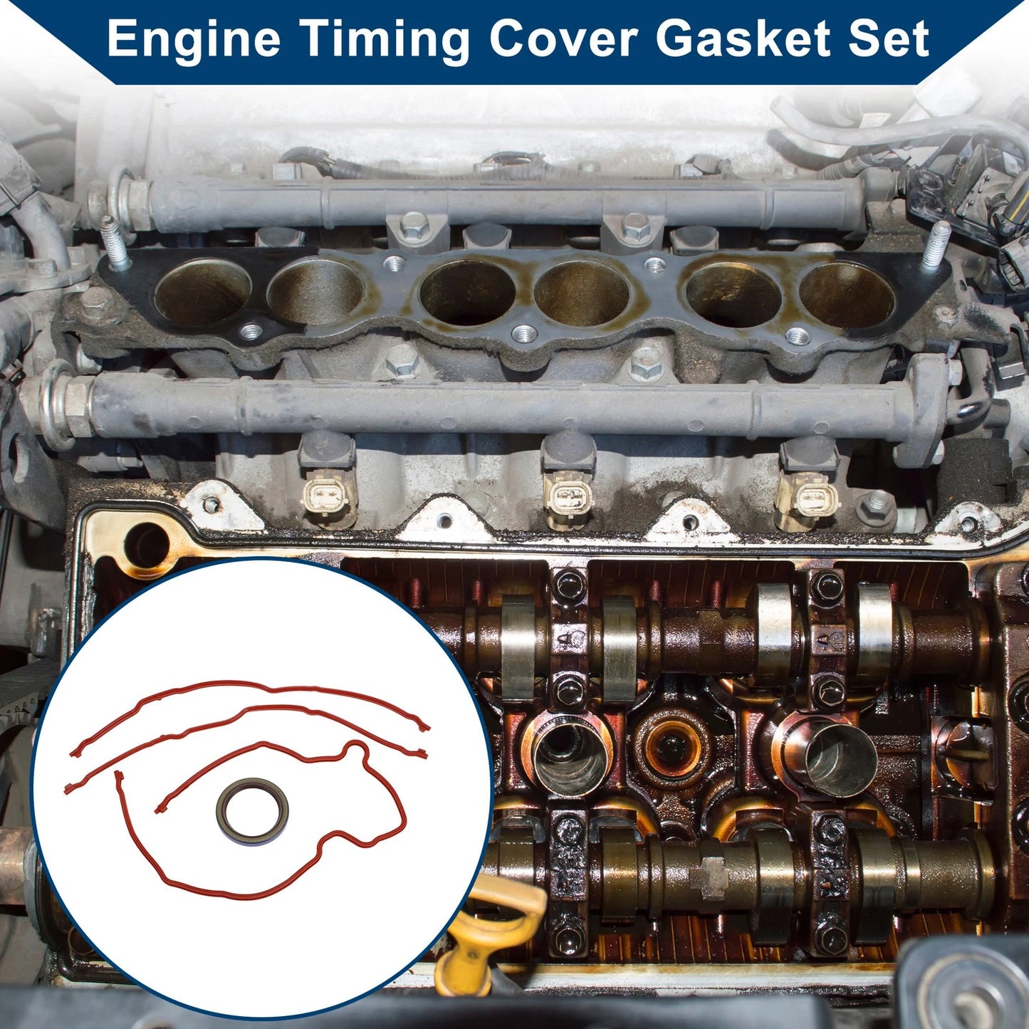 Engine Timing Cover Gasket Set for Ford Explorer (2006-2010)