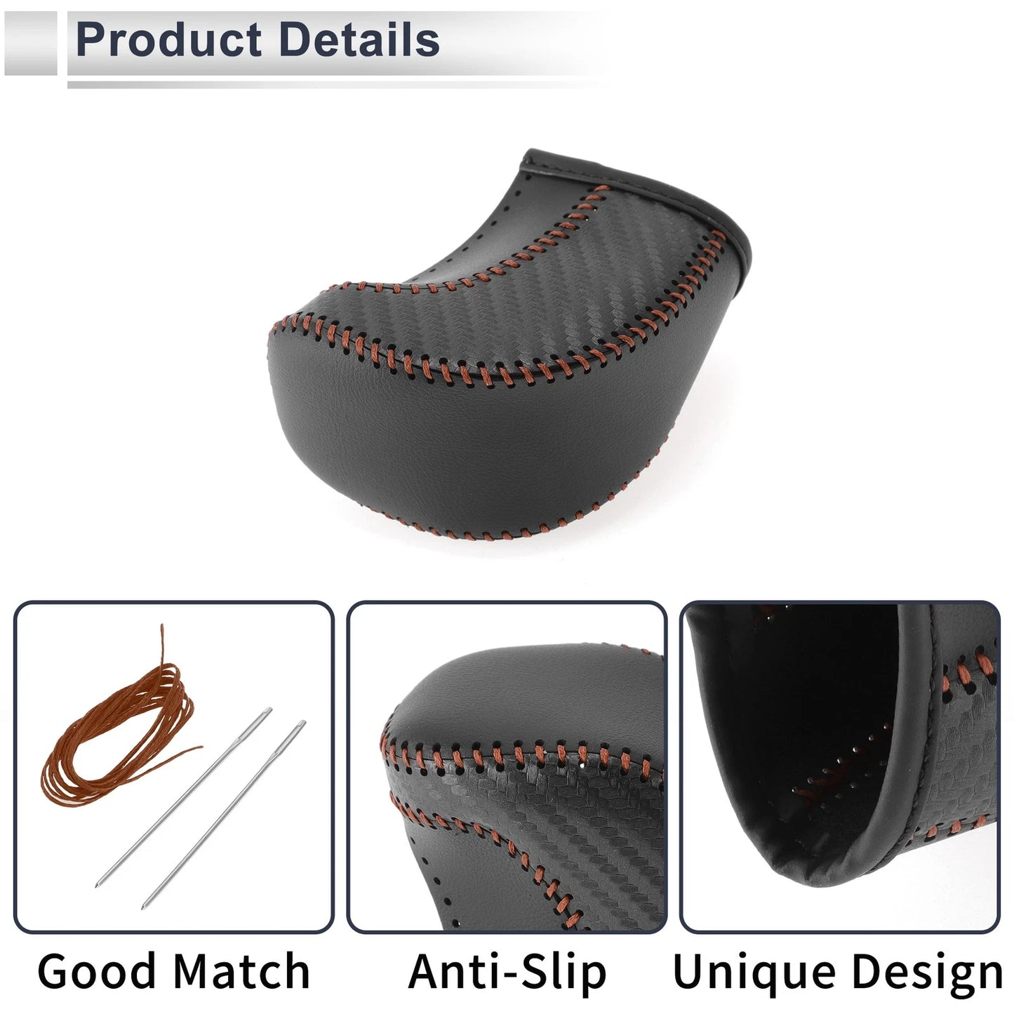 Black Carbon Fiber Gear Shift Knob Cover for Toyota Tacoma (2016-2022)