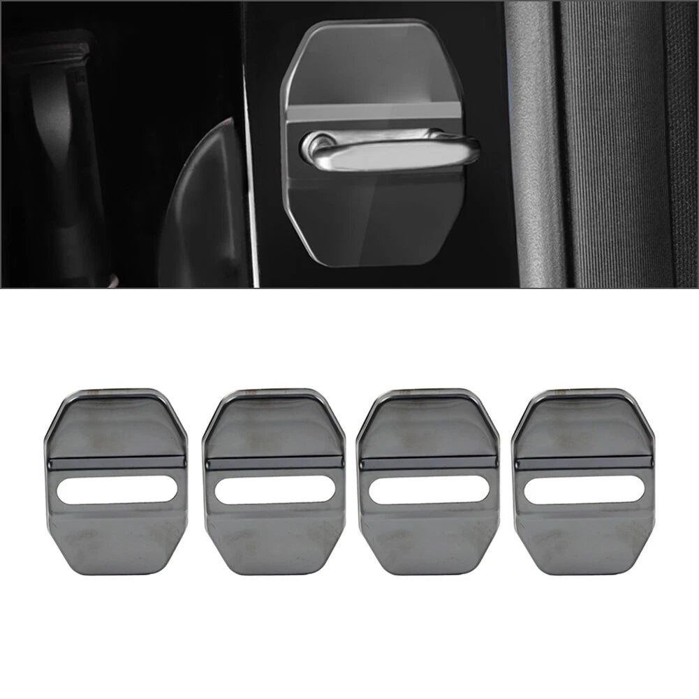 Blk Door Lock Protective Cover for BMW F40 F45 G20, Benz C Class, Maserati