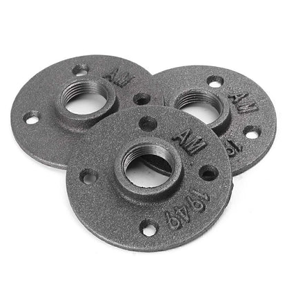 10 x 3/4" Malleable Iron Floor Flange Pipe Fitting for Wall Mount (No Year)