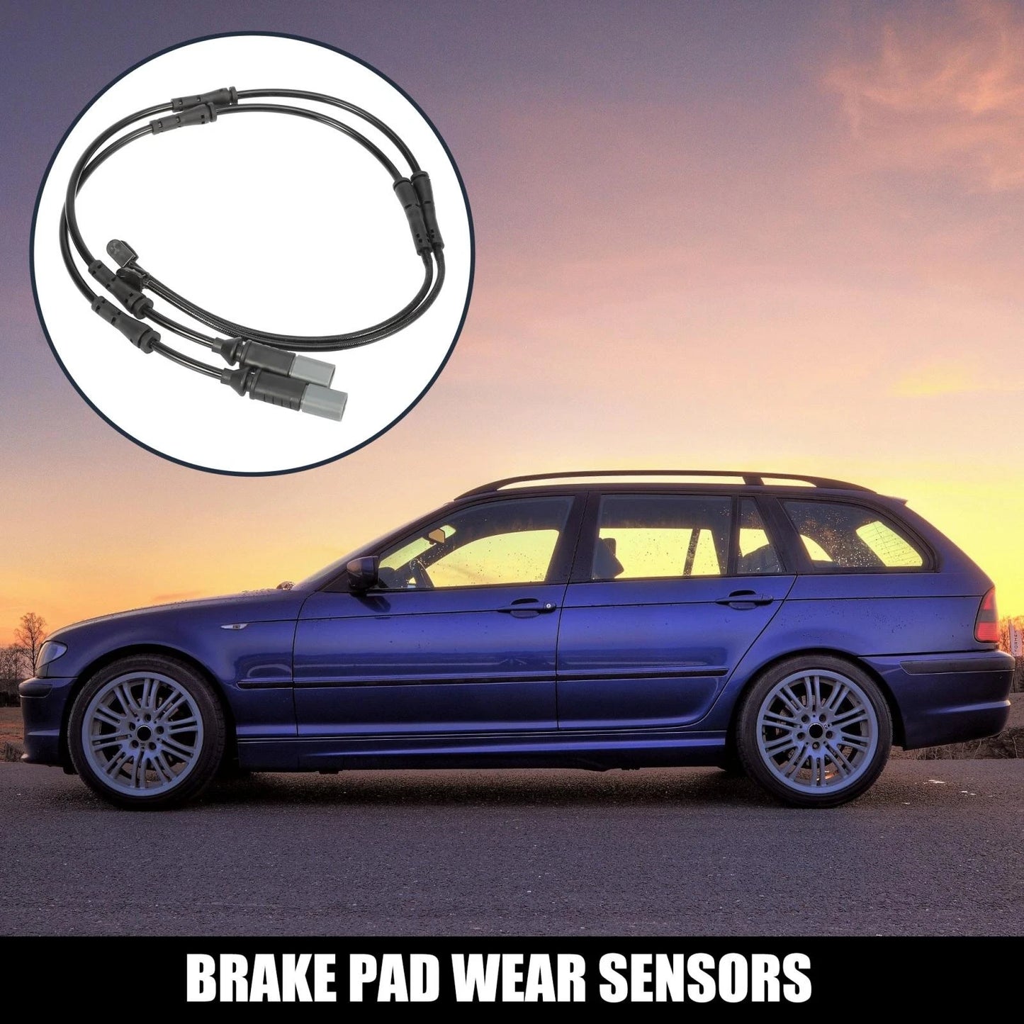 2 x Front Brake Pad Wear Sensor Indicators for BMW 330i GT xDrive (2013-2020)