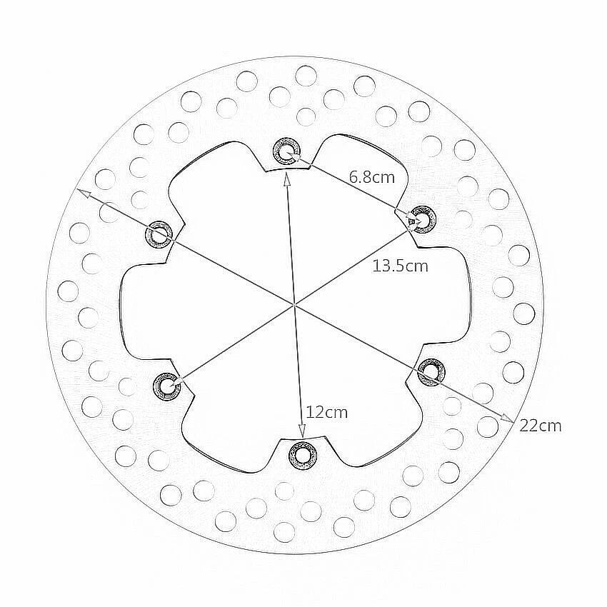 Rear Brake Disc for Suzuki DR125SM, DR-Z400, KLX400R, RMX250, RM125