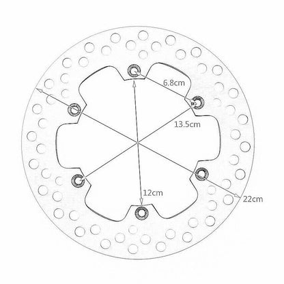 Rear Brake Disc for Suzuki DR125SM, DR-Z400, KLX400R, RMX250, RM125