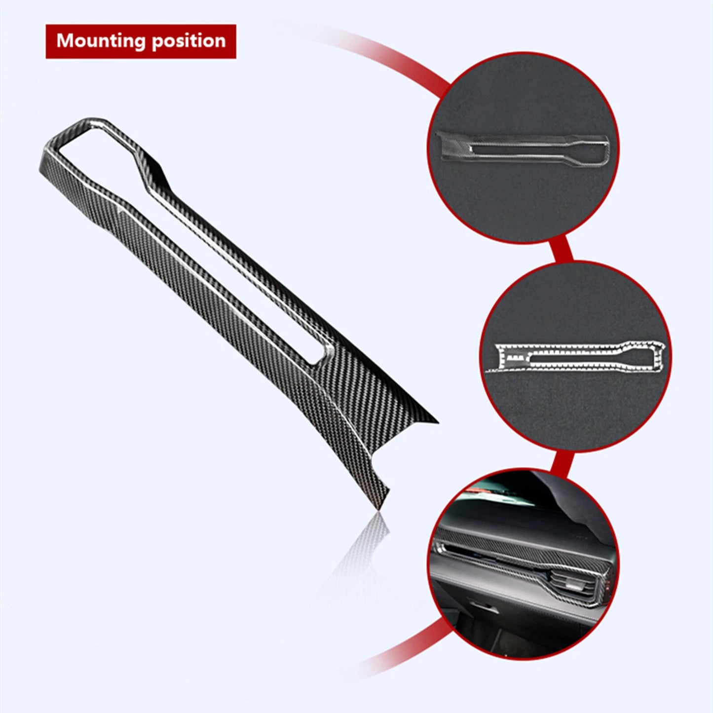 1pc Front Dashboard Cover Trim for Ford Mustang (2024)