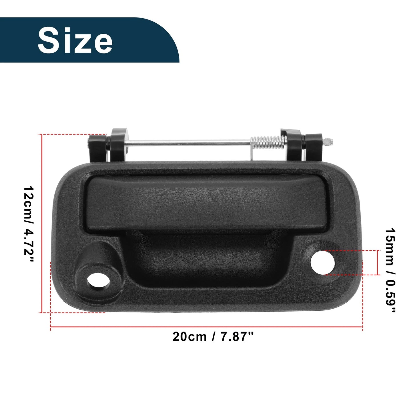 Black Tailgate Handle Bezel with Key Hole for Ford F-150 F-250 F-350 (2004-2008)