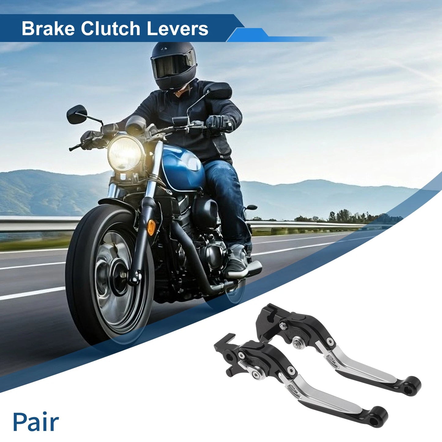 1 Pair Adjustable Short Long Brake Clutch Lever for Yamaha MT125 (2014–2021)