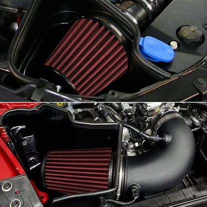 76mm Red Air Filter & Clamp for Universal Cold Air Intake System