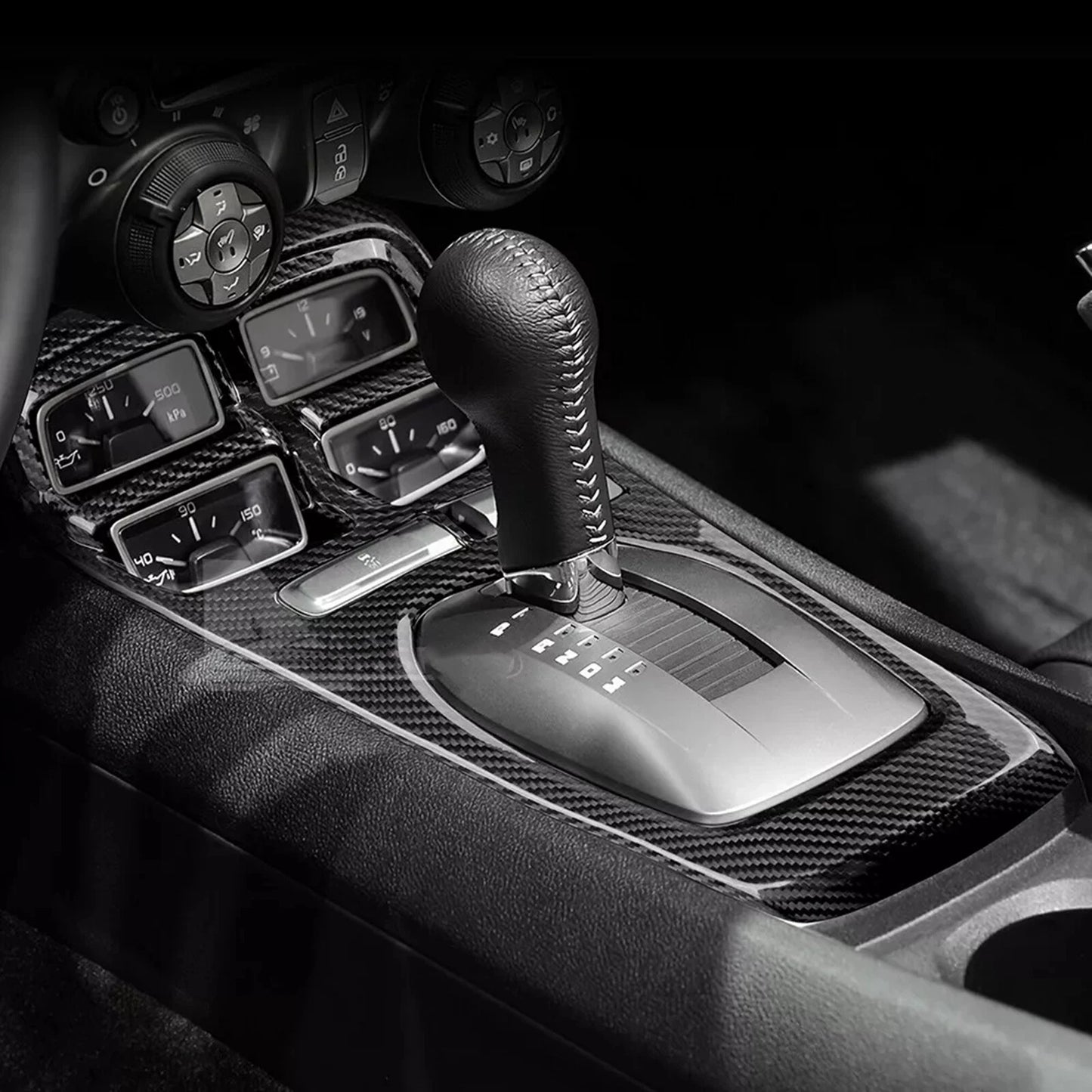 Carbon Fiber Gear Shift Panel Cover for Chevrolet Camaro (2010-2015)