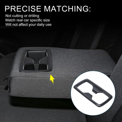 Rear Cup Holder Cover for Toyota Harrier 80 Series Carbon Fiber