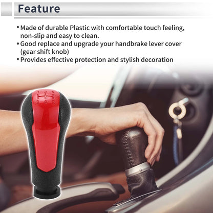5-Speed Shift Knob for Chevrolet Spark Plastic Red/Black