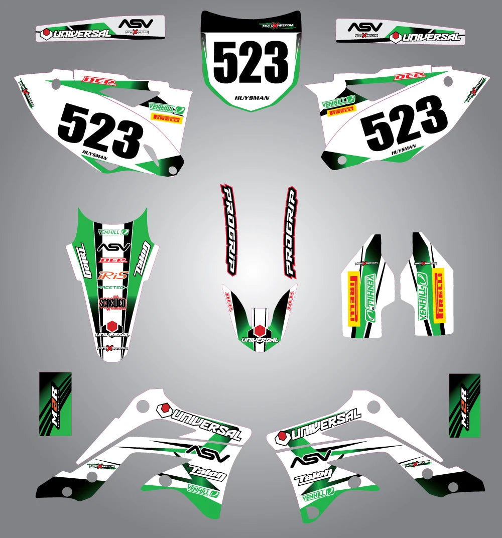 Custom Graphics STORM Style Full Sticker Kit for KAWASAKI KXF 450 (2012-2015)