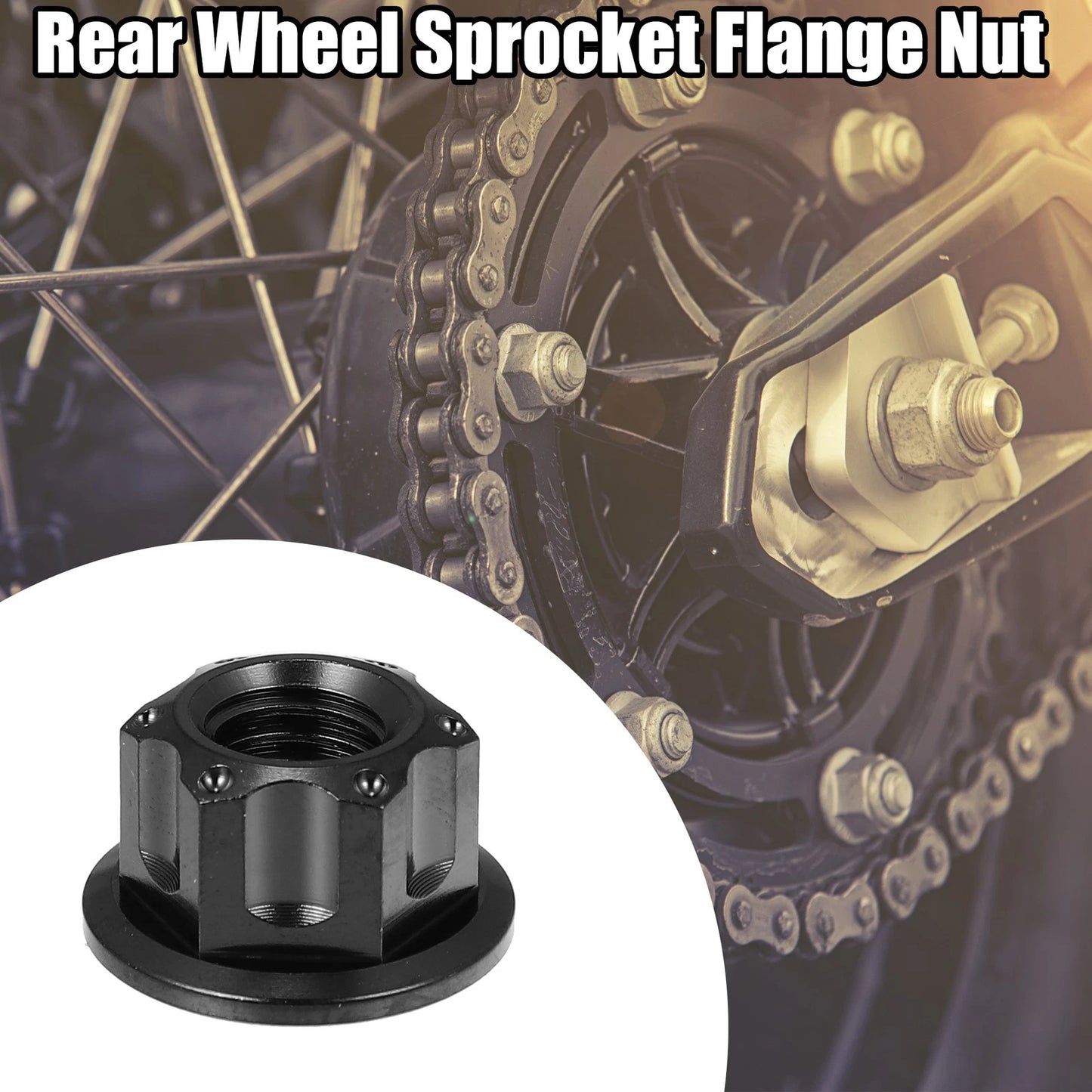 6pcs Titanium Alloy M8 Pitch 1.25mm Flange Bolt Nut for Bicycle Motorcycle