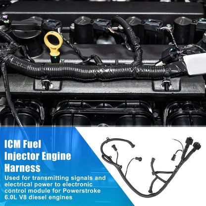 FICM Fuel Injector Wiring Harness for Ford Powerstroke V8 Diesel (2003-2007)