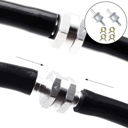 Aluminum 6mm Fuel Check Valves with 4 Clamps for Boats/Motorcycles