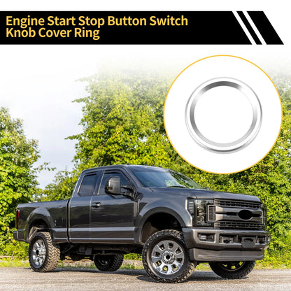 Engine Start Stop Button Cover Ring for Ford Maverick (2022) Silver Tone