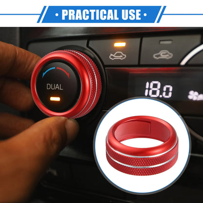 3 x AC Climate Control Knob Rings for Chevrolet Corvette C6 (2005-2013)