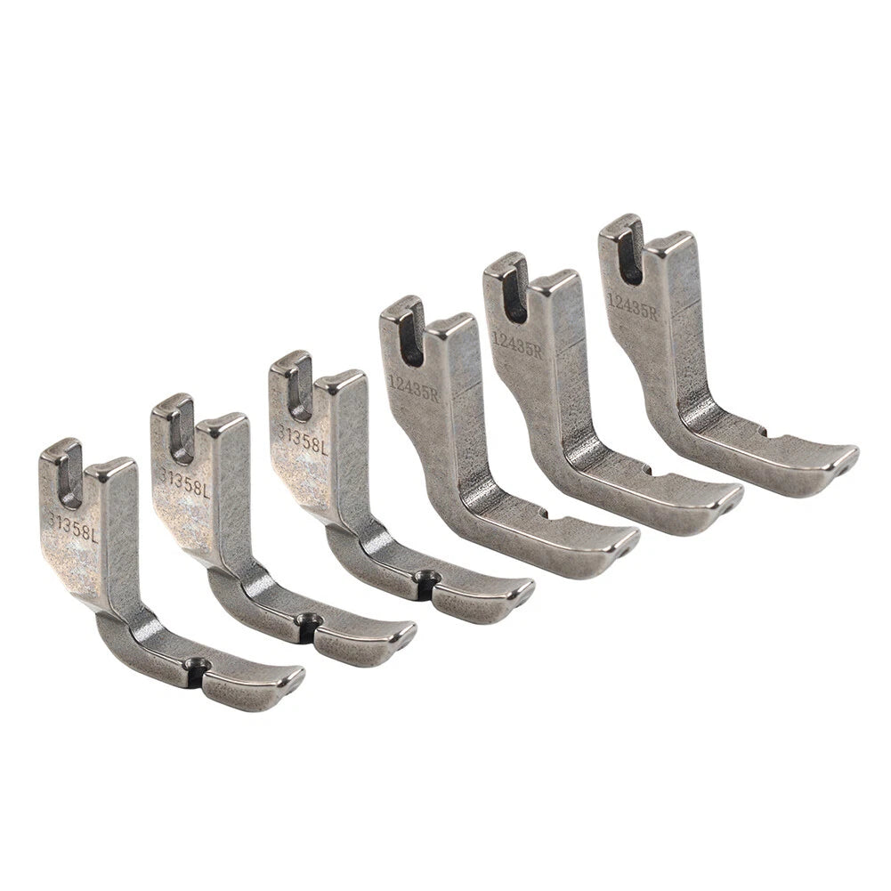 6 x Zipper Piping Feet for JUKI, BROTHER, HIGHLEAD, SINGER, CONSEW