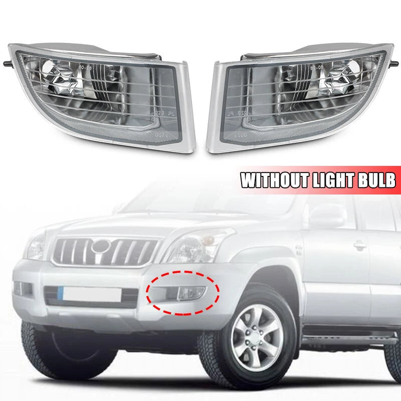 2 x Front Bumper Fog Lights for Toyota Land Cruiser Prado FJ120 (2002–2009)