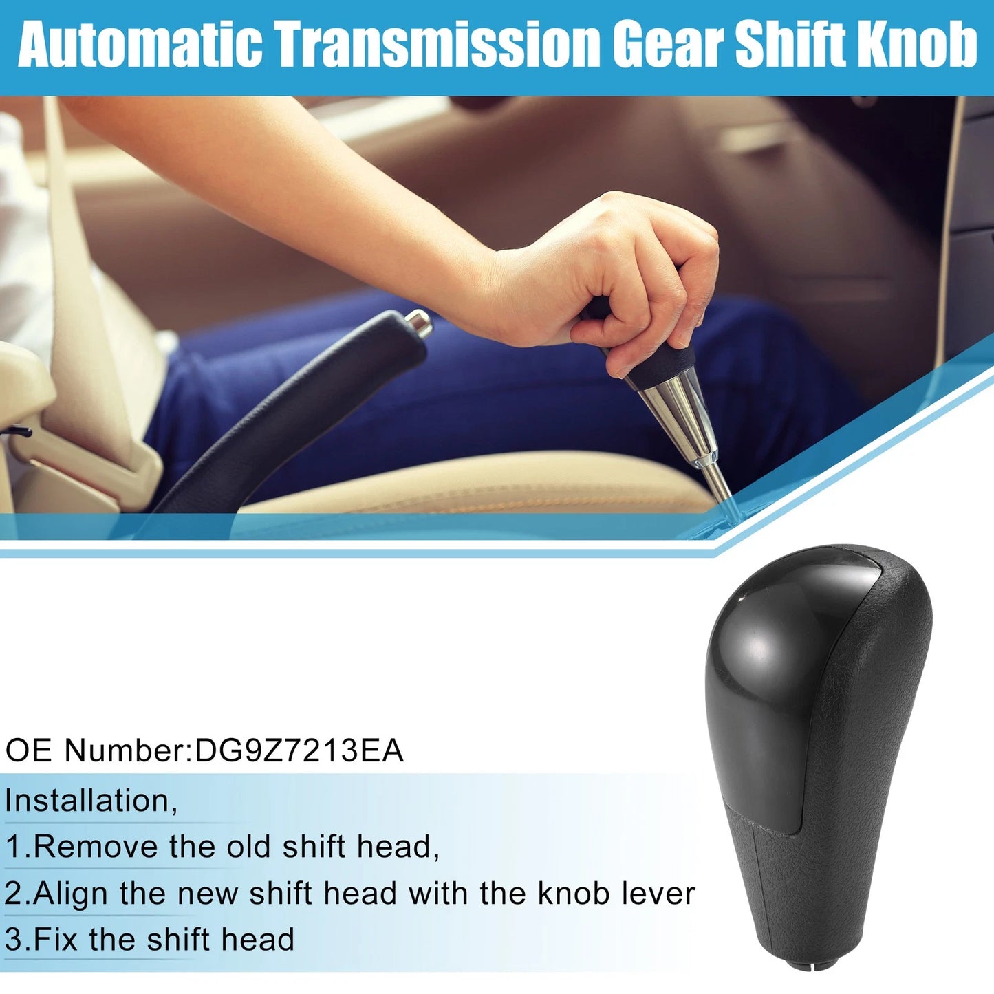 Automatic Transmission Shift Knob for Ford Focus (2005-2012) ABS Black