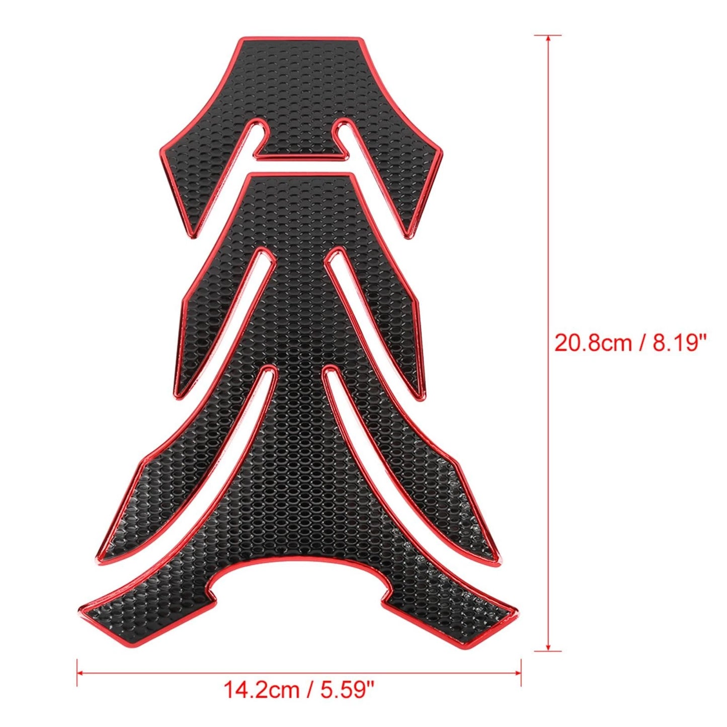 Motorcycle Fuel Tank Protector 3D PVC Rubber Pad Emblem Badge Sticker Red Decal for Motorcycle