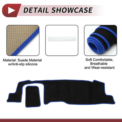 Dashboard Cover Mat for Suzuki Hustler MR52S MR92S (2020-2021) Black Blue